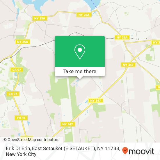 Mapa de Erik Dr Erin, East Setauket (E SETAUKET), NY 11733