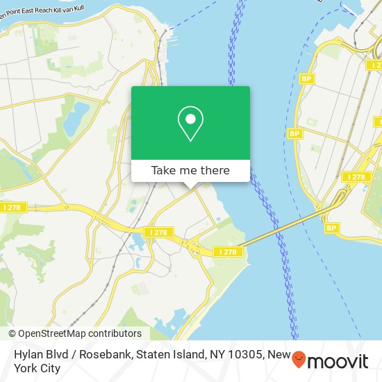 Mapa de Hylan Blvd / Rosebank, Staten Island, NY 10305