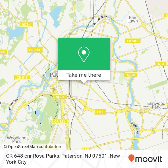 Mapa de CR-648 cnr Rosa Parks, Paterson, NJ 07501