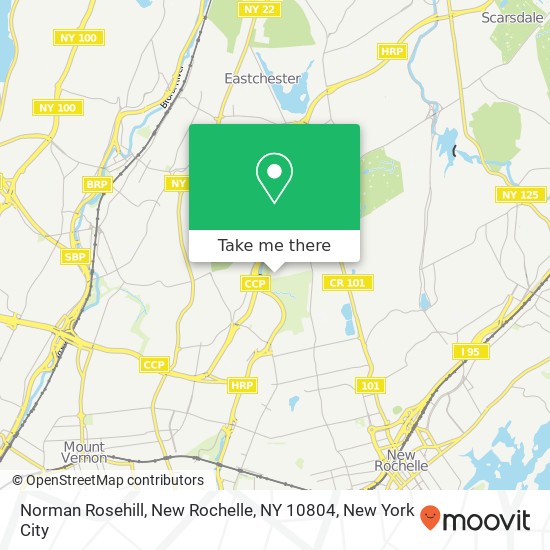 Mapa de Norman Rosehill, New Rochelle, NY 10804
