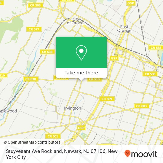 Stuyvesant Ave Rockland, Newark, NJ 07106 map