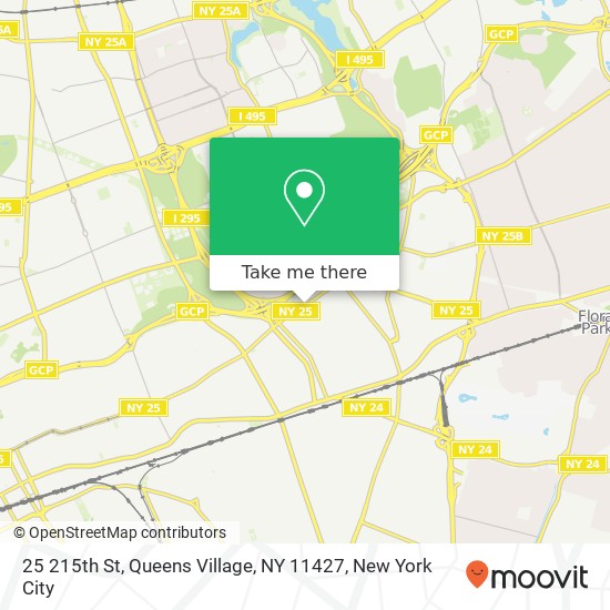 Mapa de 25 215th St, Queens Village, NY 11427