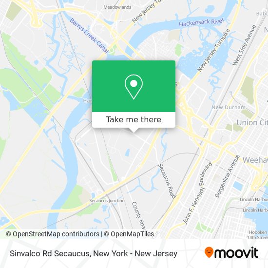 Sinvalco Rd Secaucus map