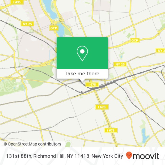 Mapa de 131st 88th, Richmond Hill, NY 11418
