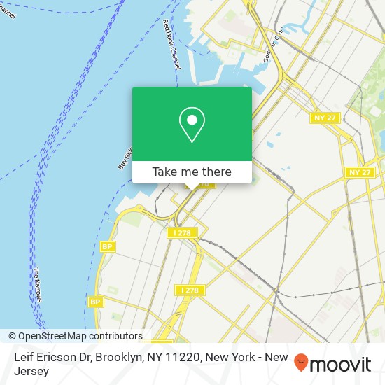 Mapa de Leif Ericson Dr, Brooklyn, NY 11220