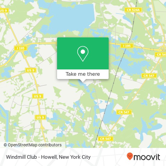 Windmill Club - Howell map