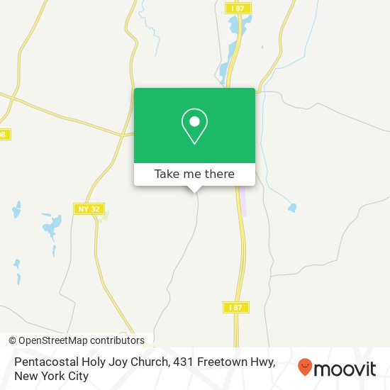 Mapa de Pentacostal Holy Joy Church, 431 Freetown Hwy