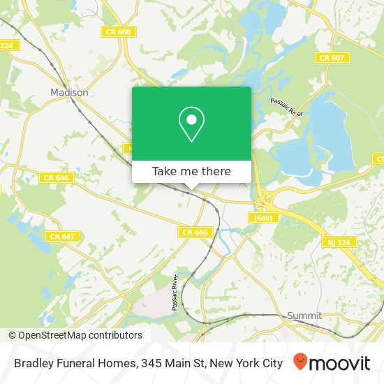 Mapa de Bradley Funeral Homes, 345 Main St