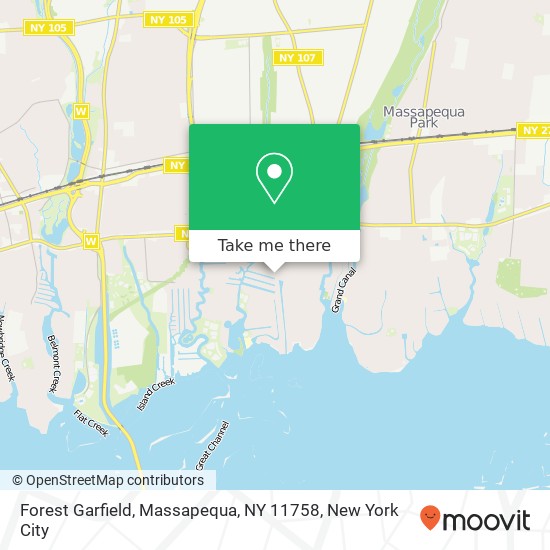 Mapa de Forest Garfield, Massapequa, NY 11758