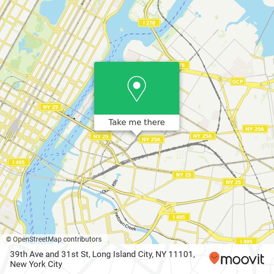 Mapa de 39th Ave and 31st St, Long Island City, NY 11101