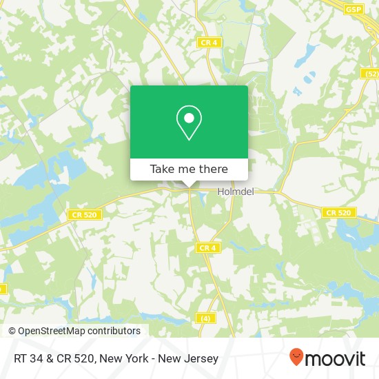 Mapa de RT 34 & CR 520, Marlboro, NJ 07746