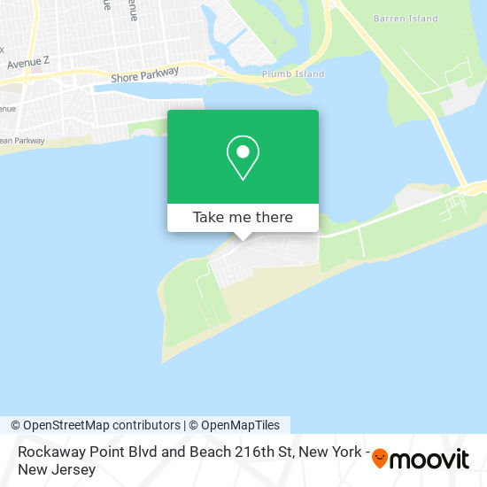 Rockaway Point Blvd and Beach 216th St map