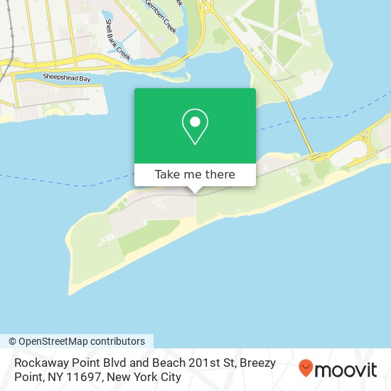 Mapa de Rockaway Point Blvd and Beach 201st St, Breezy Point, NY 11697