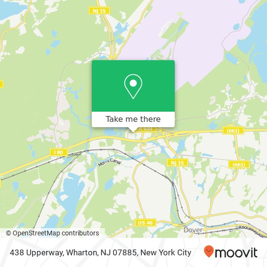 Mapa de 438 Upperway, Wharton, NJ 07885
