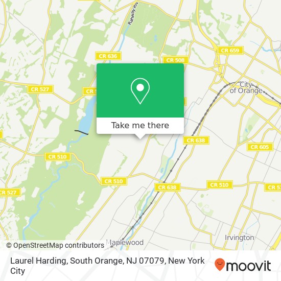 Mapa de Laurel Harding, South Orange, NJ 07079