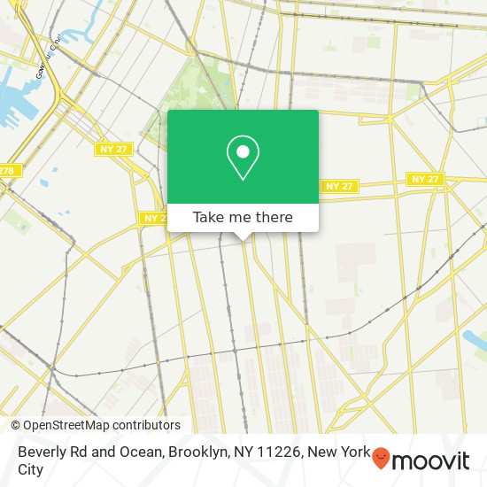Mapa de Beverly Rd and Ocean, Brooklyn, NY 11226