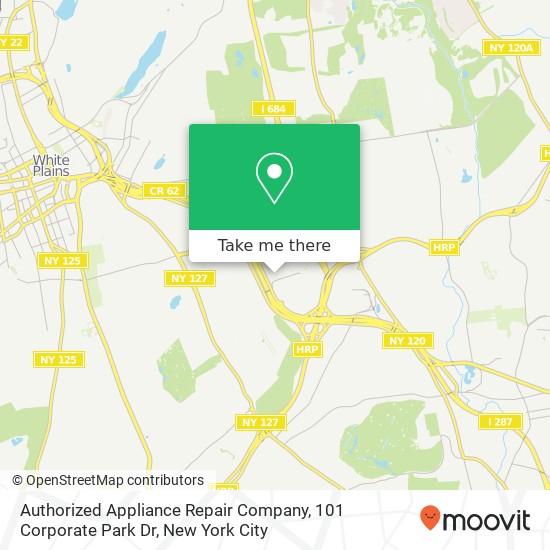 Authorized Appliance Repair Company, 101 Corporate Park Dr map