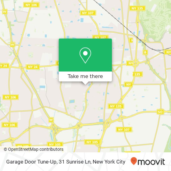 Mapa de Garage Door Tune-Up, 31 Sunrise Ln