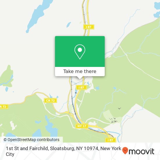 1st St and Fairchild, Sloatsburg, NY 10974 map