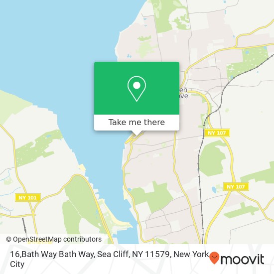 Mapa de 16,Bath Way Bath Way, Sea Cliff, NY 11579