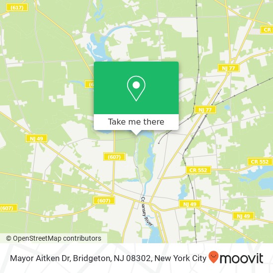 Mapa de Mayor Aitken Dr, Bridgeton, NJ 08302