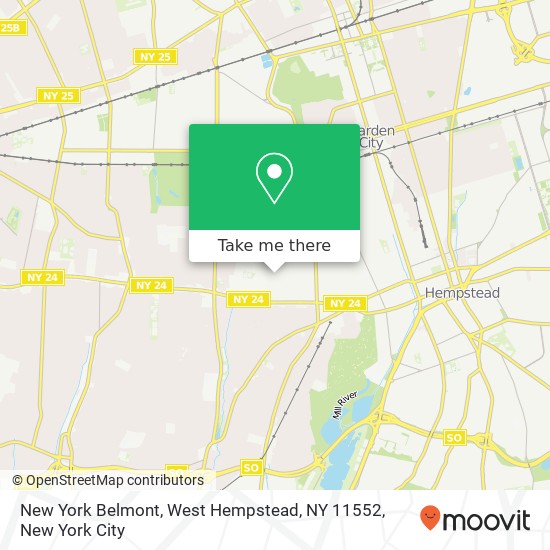 Mapa de New York Belmont, West Hempstead, NY 11552