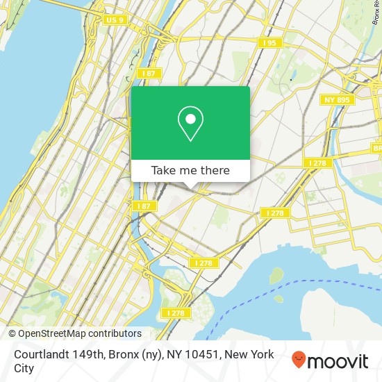 Mapa de Courtlandt 149th, Bronx (ny), NY 10451