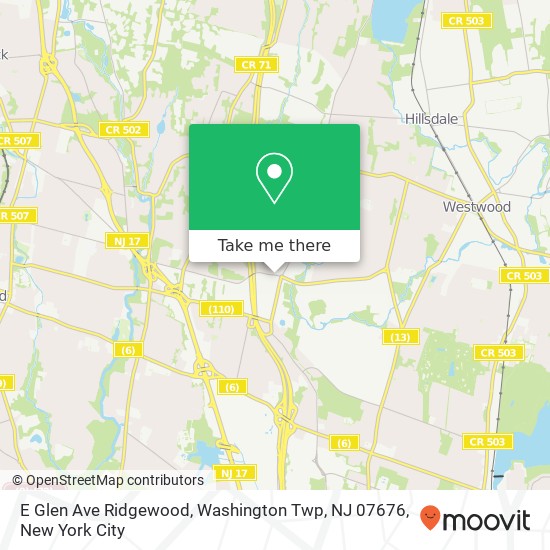 E Glen Ave Ridgewood, Washington Twp, NJ 07676 map