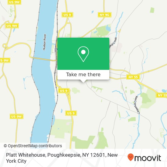 Mapa de Platt Whitehouse, Poughkeepsie, NY 12601