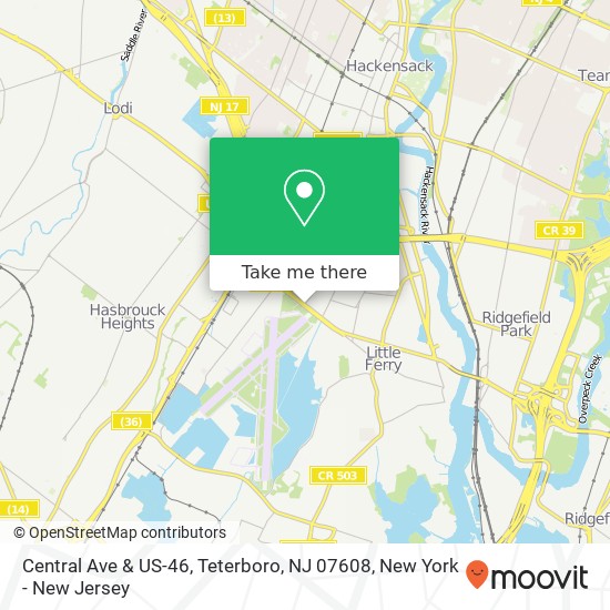 Central Ave & US-46, Teterboro, NJ 07608 map