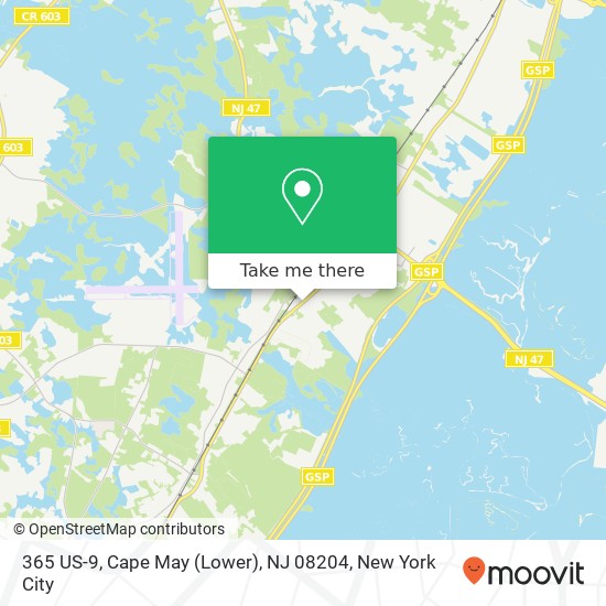 Mapa de 365 US-9, Cape May (Lower), NJ 08204