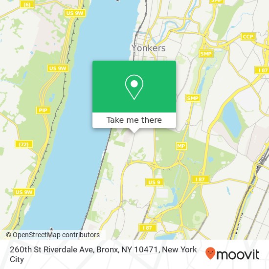 260th St Riverdale Ave, Bronx, NY 10471 map