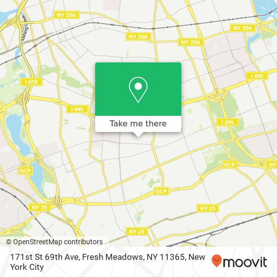 Mapa de 171st St 69th Ave, Fresh Meadows, NY 11365
