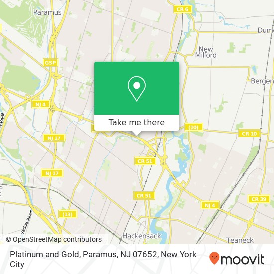 Mapa de Platinum and Gold, Paramus, NJ 07652