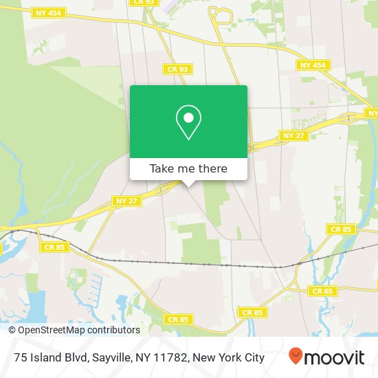 Mapa de 75 Island Blvd, Sayville, NY 11782