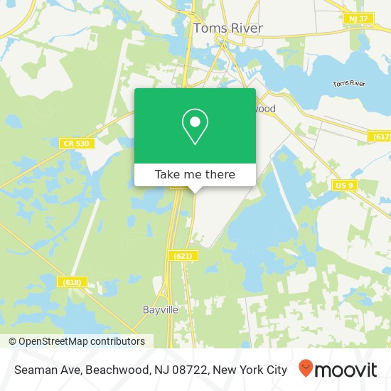 Mapa de Seaman Ave, Beachwood, NJ 08722