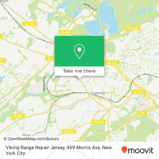 Mapa de Viking Range Repair Jersey, 469 Morris Ave