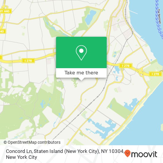 Concord Ln, Staten Island (New York City), NY 10304 map