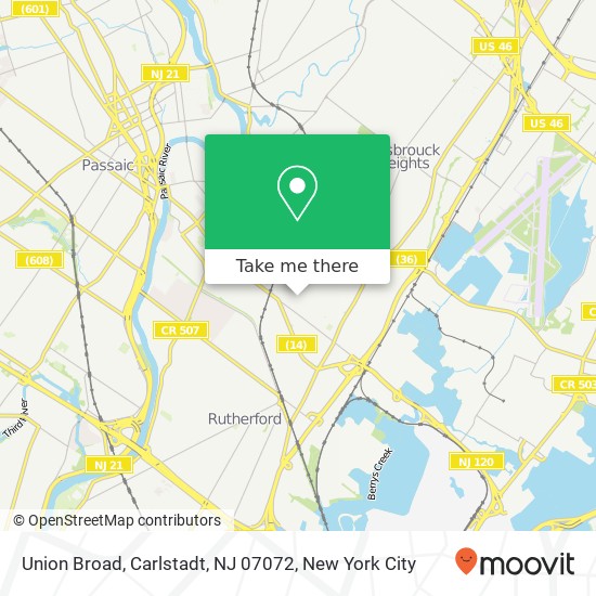 Union Broad, Carlstadt, NJ 07072 map