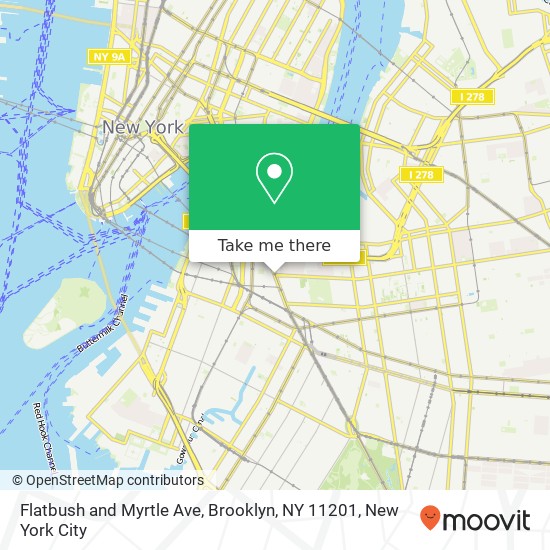 Flatbush and Myrtle Ave, Brooklyn, NY 11201 map