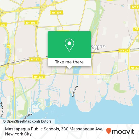 Mapa de Massapequa Public Schools, 330 Massapequa Ave
