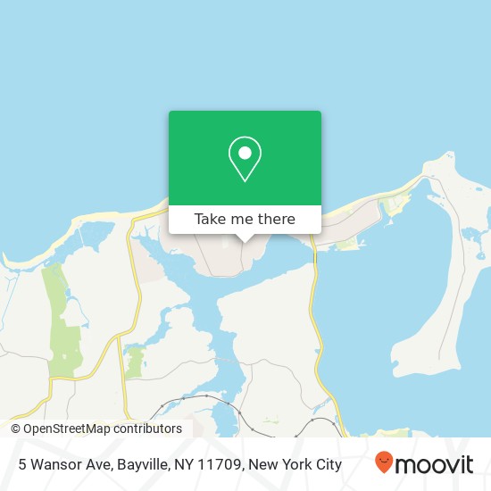 Mapa de 5 Wansor Ave, Bayville, NY 11709