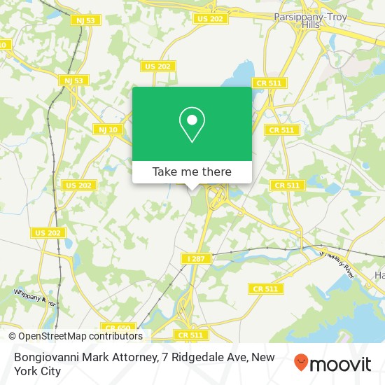 Bongiovanni Mark Attorney, 7 Ridgedale Ave map