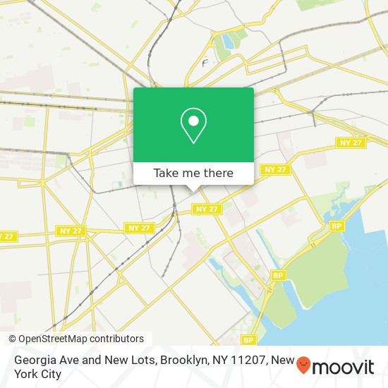 Mapa de Georgia Ave and New Lots, Brooklyn, NY 11207