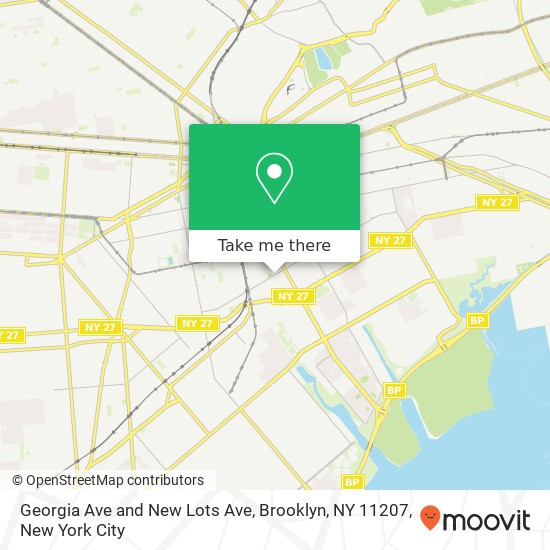 Mapa de Georgia Ave and New Lots Ave, Brooklyn, NY 11207