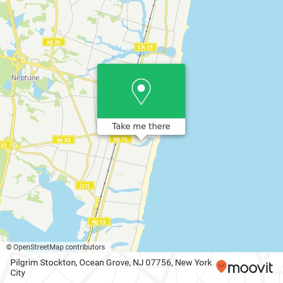 Mapa de Pilgrim Stockton, Ocean Grove, NJ 07756