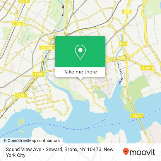 Mapa de Sound View Ave / Seward, Bronx, NY 10473