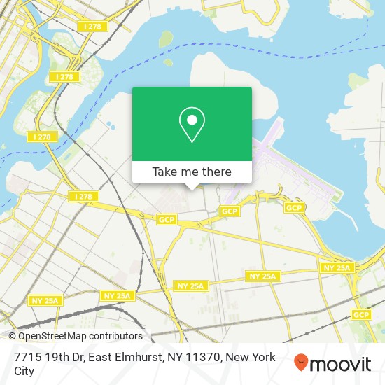 Mapa de 7715 19th Dr, East Elmhurst, NY 11370