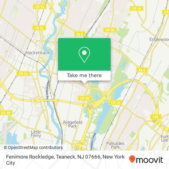 Mapa de Fenimore Rockledge, Teaneck, NJ 07666