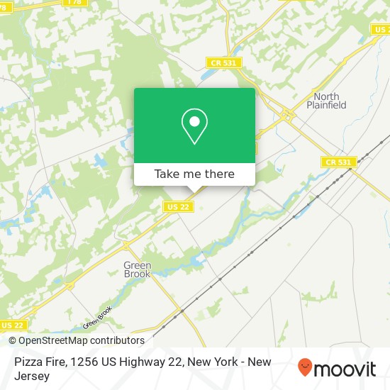 Mapa de Pizza Fire, 1256 US Highway 22